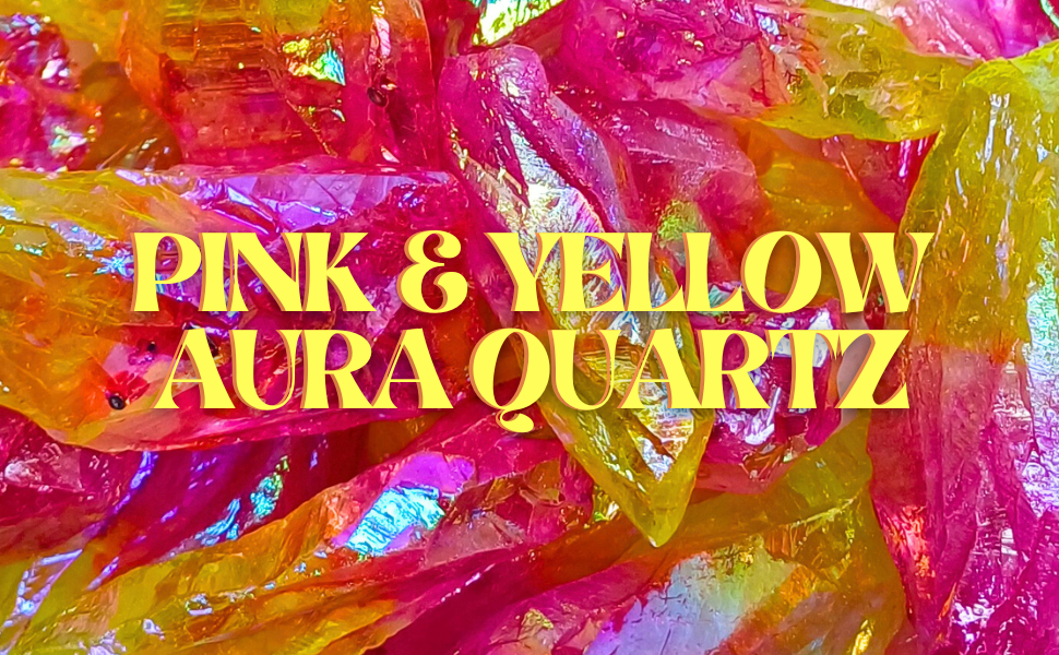 Pink & Yellow Aura Quartz