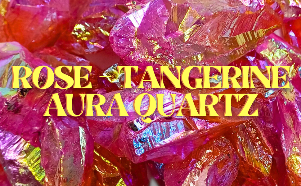 Rose Tangerine Aura Quartz