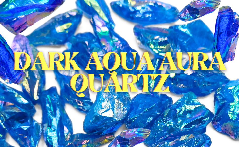 Dark Aqua Aura Quartz