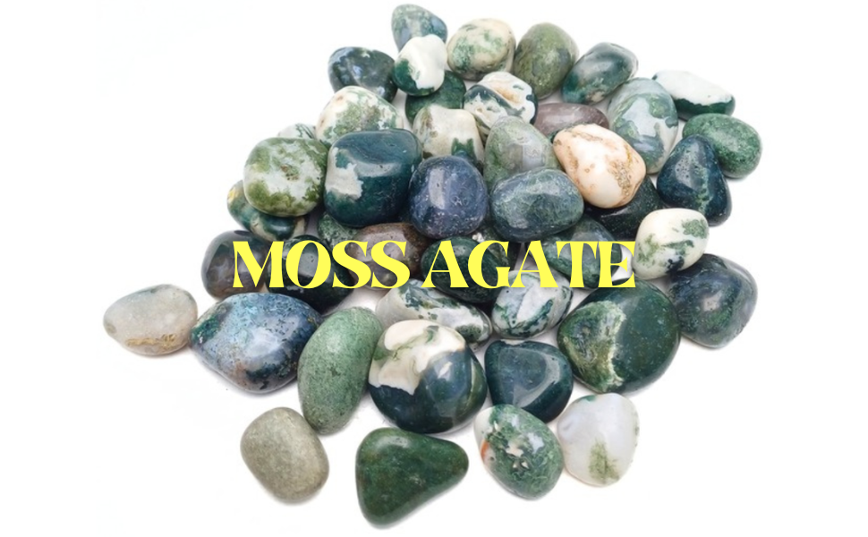Moss Agate Tumbled Stone