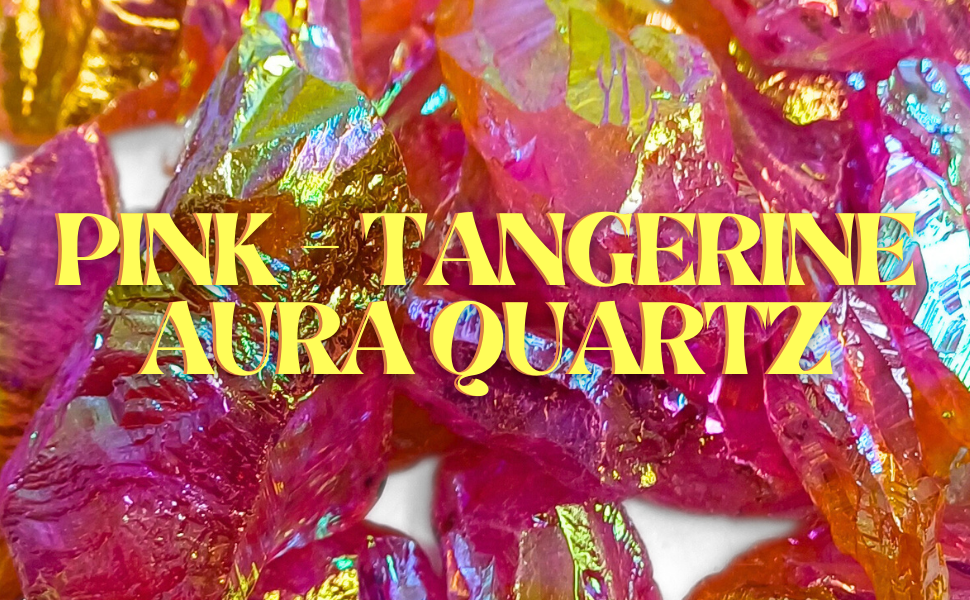 Pink Tangerine Aura Quartz