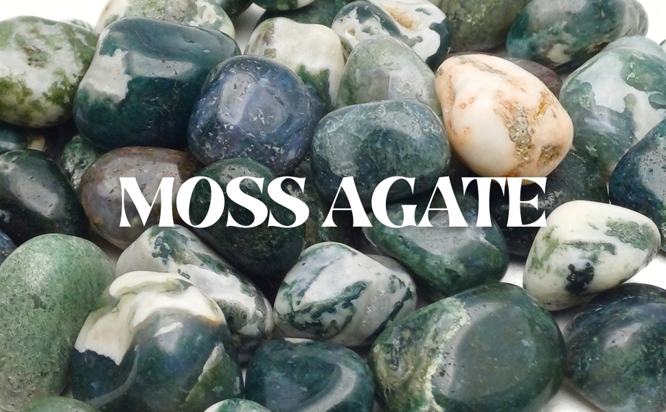 Moss Agate Crystal Stone ( Aug 18 )