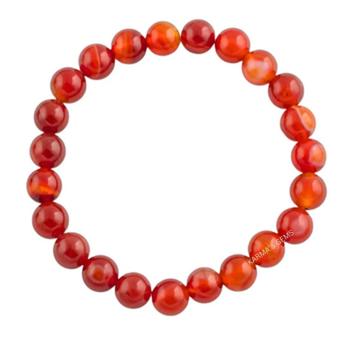 8 MM PERLEN KARNEOL ARMBAND