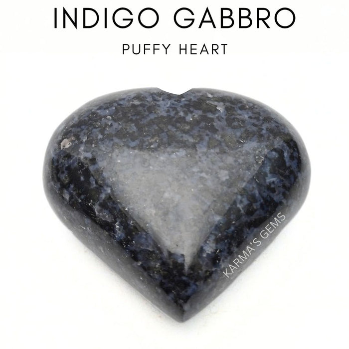 2" INDIGO GABBRO PUFFY HEART