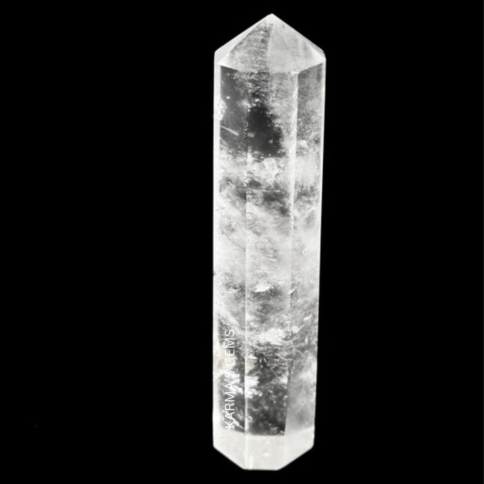 8 CORNER CLEAR QUARTZ OBELISK