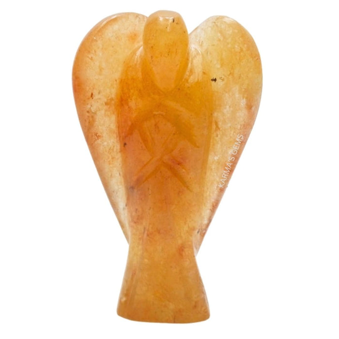 ANGE DE CRISTAL EN PIERRE D'AVENTURINE ROUGE