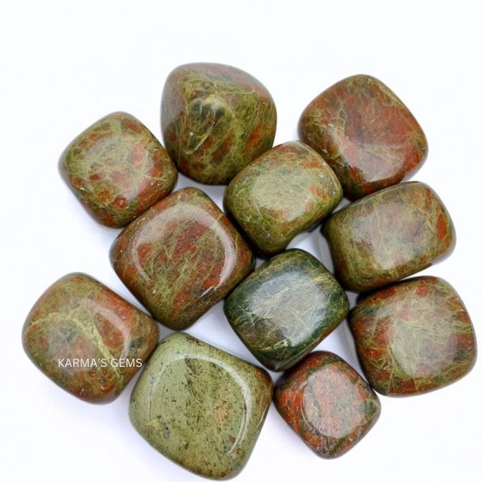 25 TO 35 MM UNAKITE TUMBLED STONE