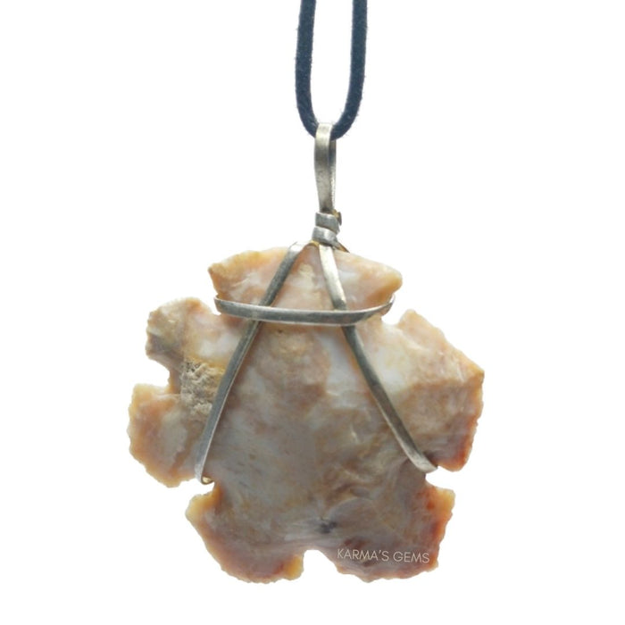 1" TO 1.5" FANCY JASPER SPEARHEAD ARROWHEAD PENDANT
