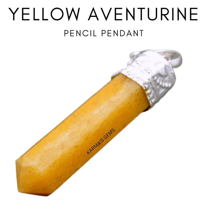 YELLOW AVENTURINE POINT PENCIL PENDANT