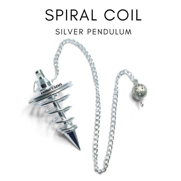 PENDULE DE RASTÉSIE À POINTE SPIRALE EN ARGENT