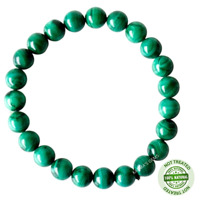 8 MM PERLEN MALACHIT ARMBAND