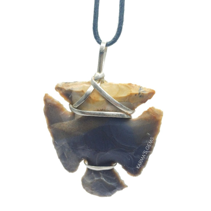 1" TO 1.5" FANCY JASPER SPEARHEAD ARROWHEAD PENDANT