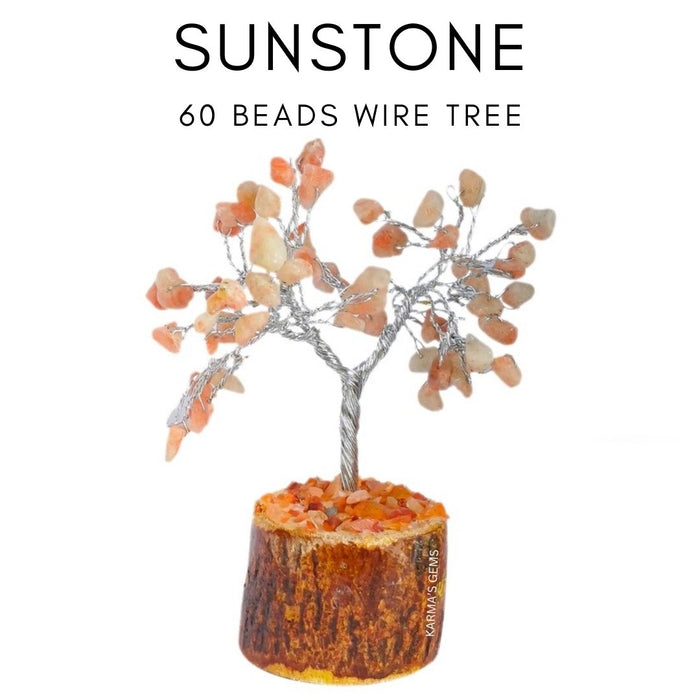 60 PERLES DE FIL DE PIERRE DE SOLEIL ARBRE