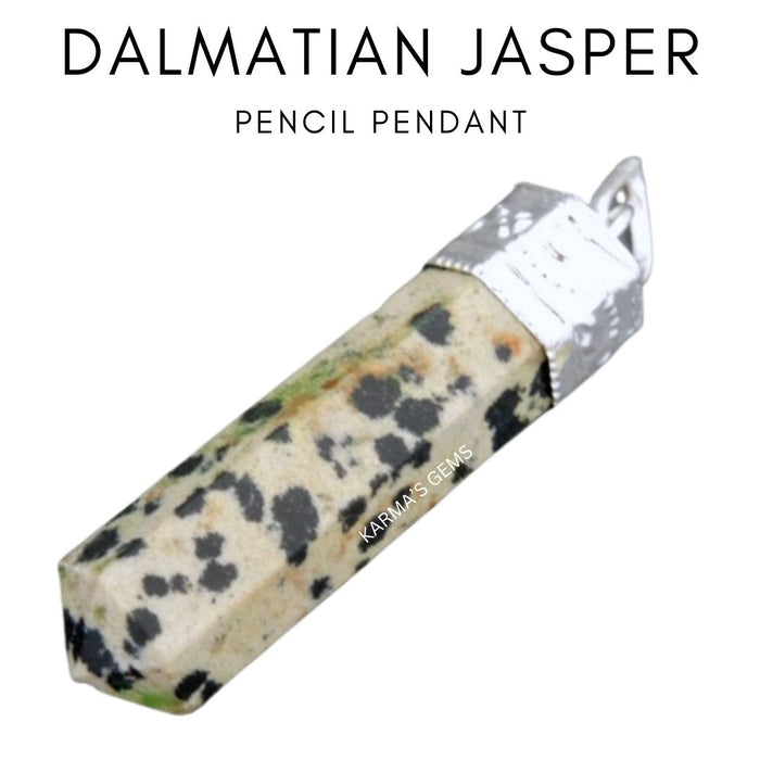 DALMATIAN JASPER POINT PENCIL PENDANT