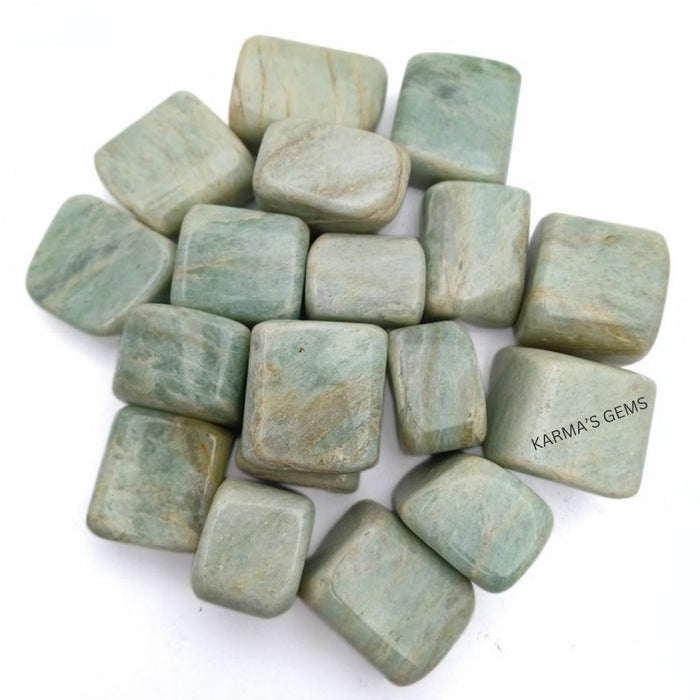 25 TO 35 MM AMAZONITE TUMBLED STONE