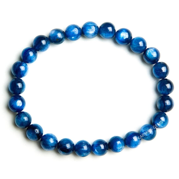 Armband mit blauen Katzenaugenperlen, 8 mm