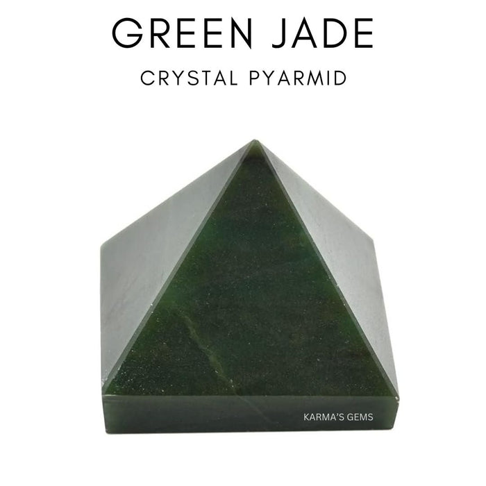 GREEN JADE STONE CRYSTAL PYRAMID