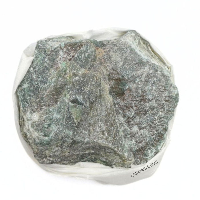1 PIECE FLAT WRAPPED GREEN JADE ROUGH STONE