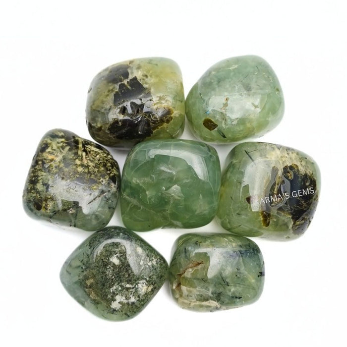 25 TO 35 MM PREHNITE TUMBLED STONE