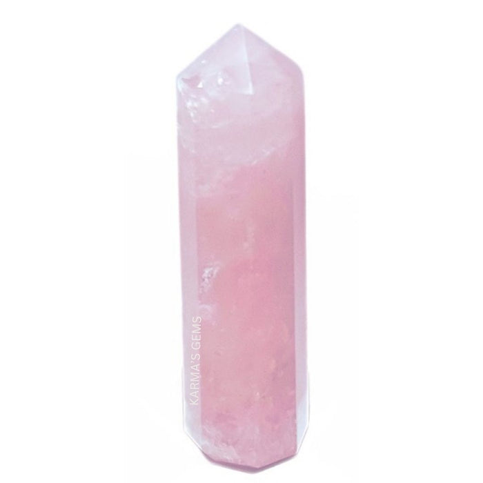 8 CORNER ROSE QUARTZ OBELISK