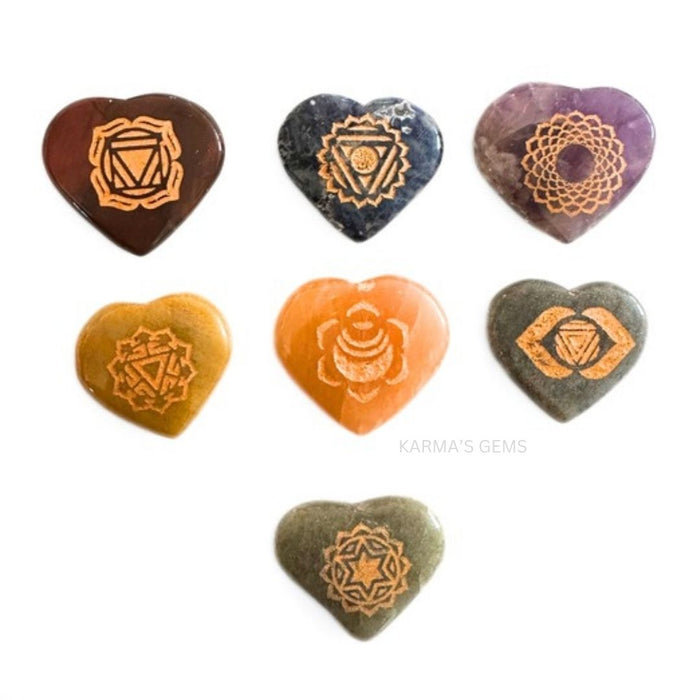 SEVEN CHAKRA HEART SET