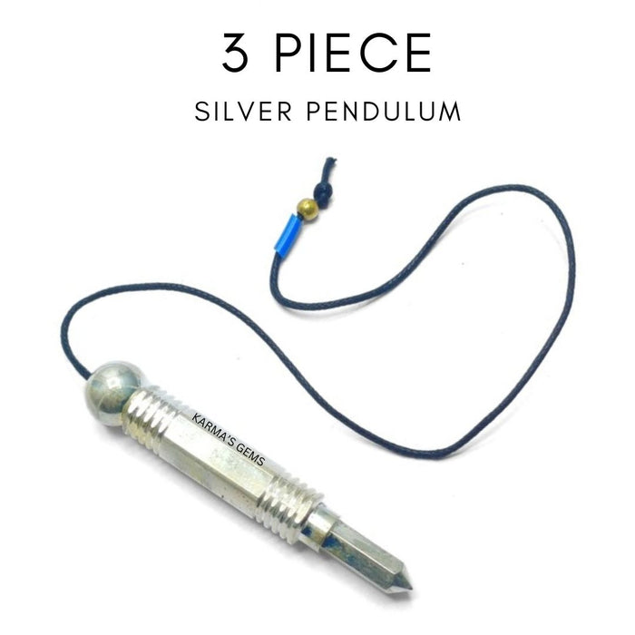 SILVER 3 PIECE OPENABLE DOWSING PENDULUM