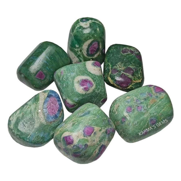 25 TO 35 MM RUBY ZOISITE TUMBLED STONE