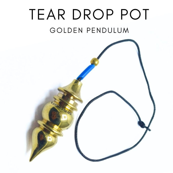 GOLDENES TRÄNENTROPFEN-TOPF-WÜNSCHENPENDEL