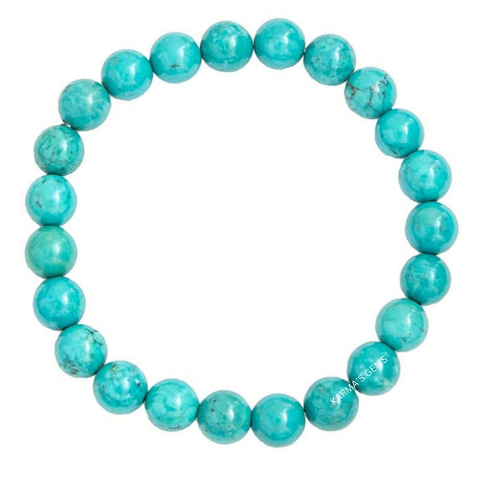 8 MM PERLEN TÜRKIS ARMBAND