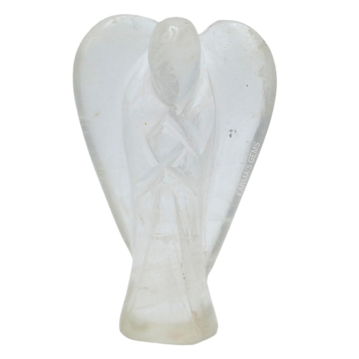 ANGE EN PIERRE DE QUARTZ CLAIR