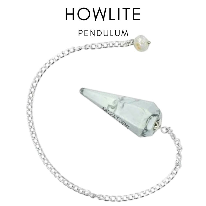 HOWLITE STONE DOWSING PENDULUM