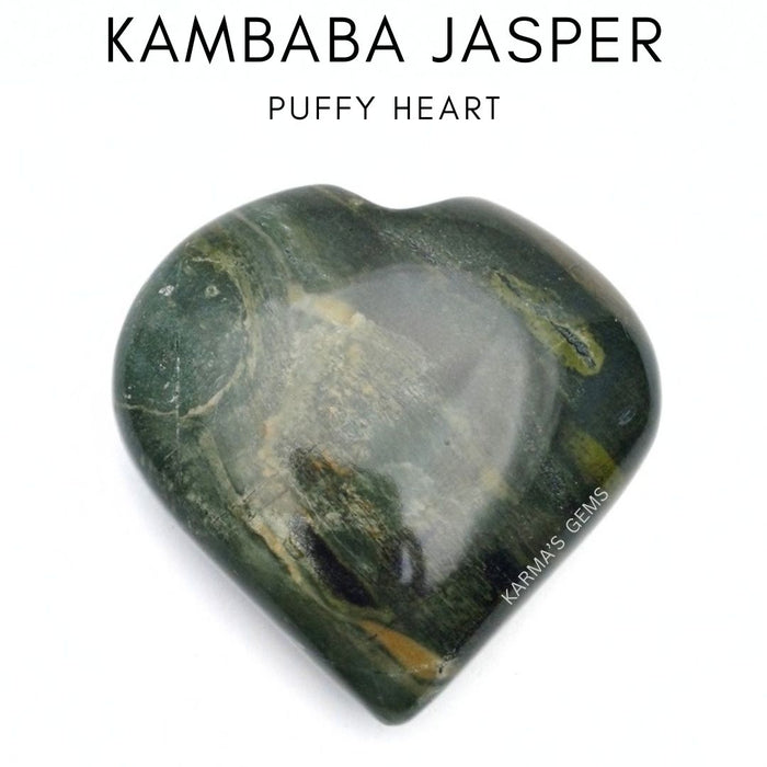 2" KAMBABA JASPIS PUFFY HEART