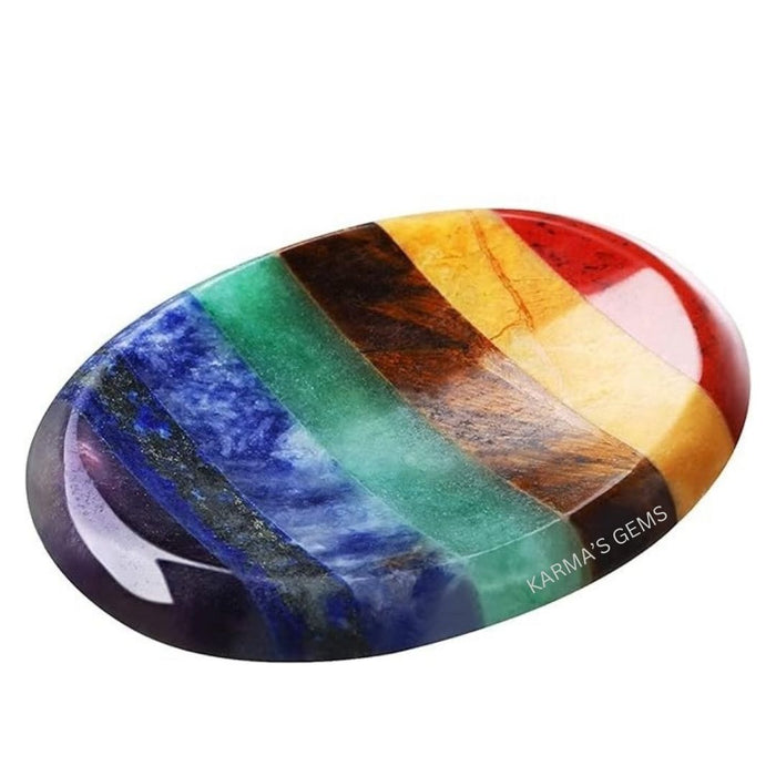 SEVEN CHAKRA WORRY THUMB STONE