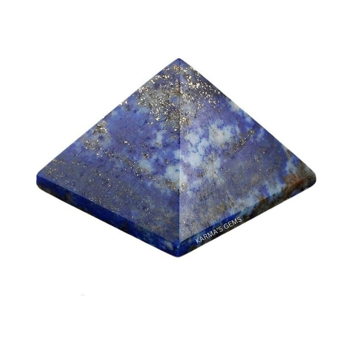 PYRAMIDE DE CRISTAL EN PIERRE DE LAPIS-LAZULI