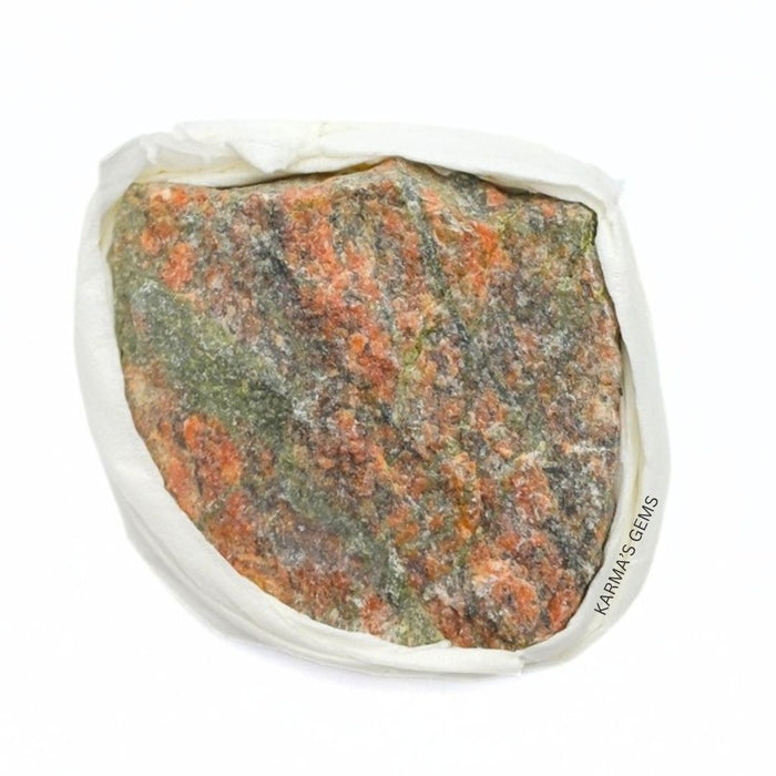 1 PIECE FLAT WRAPPED UNAKITE ROUGH STONE