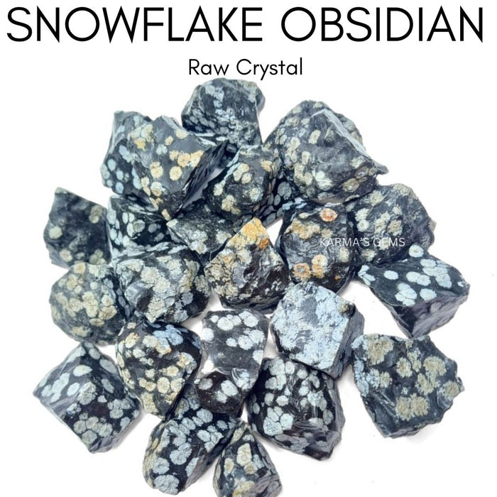 SNOWFLAKE OBSIDIAN 20 TO 25 MM ROUGH STONE