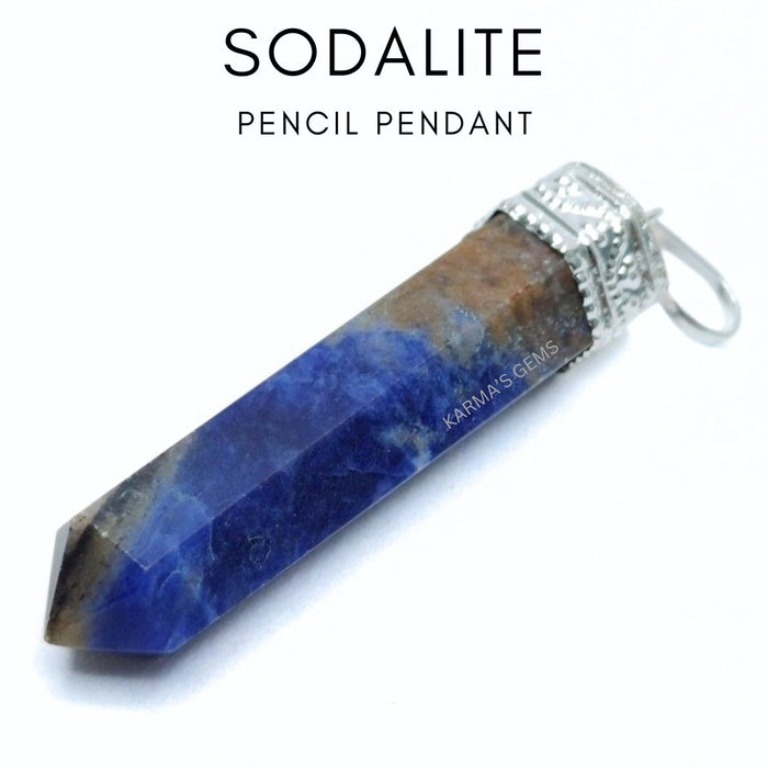 SODALITE POINT PENCIL PENDANT