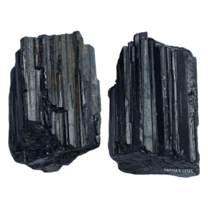 2 PCS 15 TO 25 MM BLACK TOURMALINE ROUGH STONE