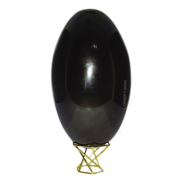 7" bis 8" POLIERTES SCHWARZES OBSIDIANEI