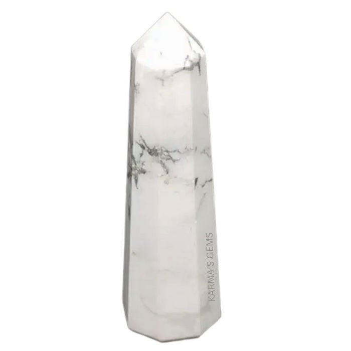 8 CORNER HOWLITE OBELISK