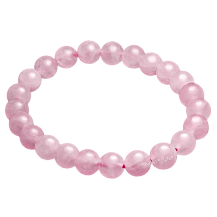 8 MM ROSENQUARZ-PERLENARMBAND