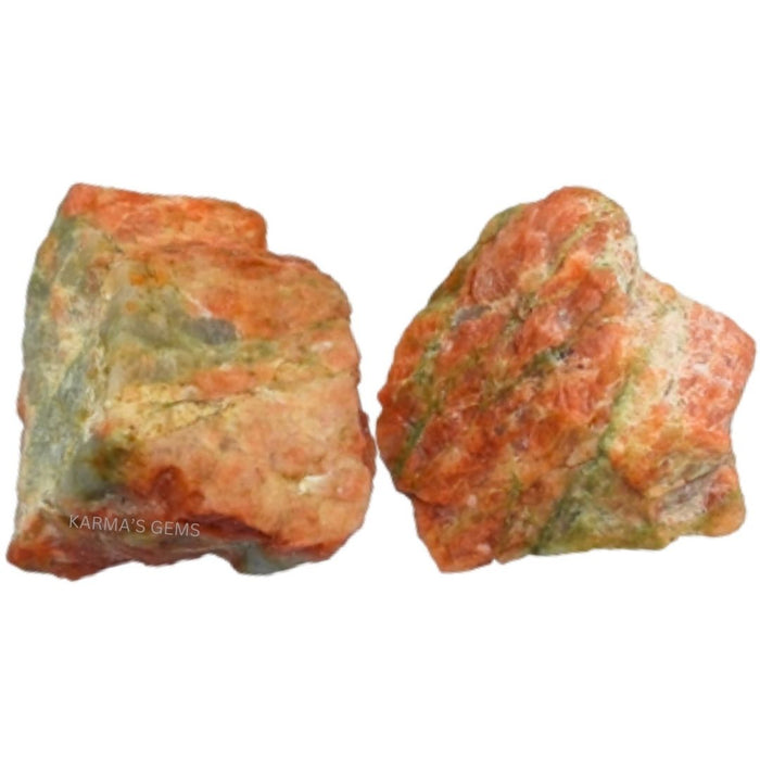 2 PCS 15 TO 25 MM UNAKITE ROUGH STONE