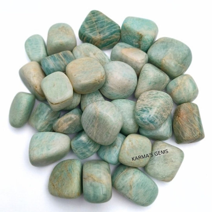 15 TO 25 MM AMAZONITE POLISH TUMBLED STONE