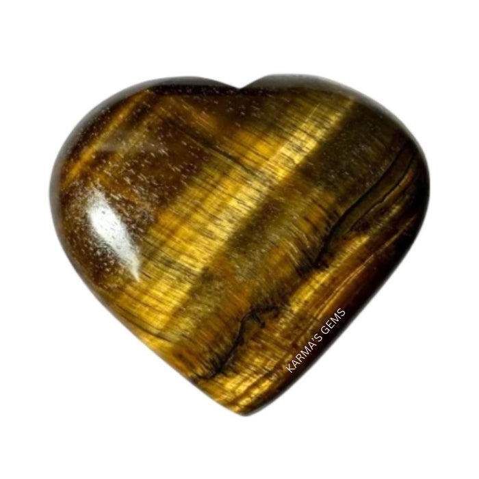 1" TIGER EYE PUFFY HEART