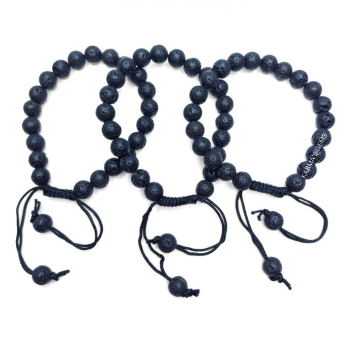 8 MM PERLEN LAVA STRING ARMBAND
