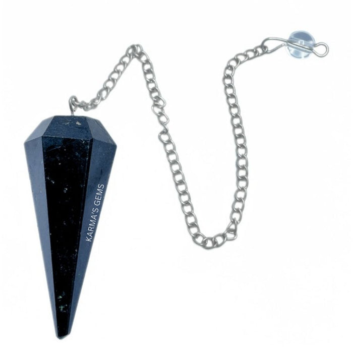 PENDULE DE RASTÉSIE EN PIERRE DE TOURMALINE NOIRE
