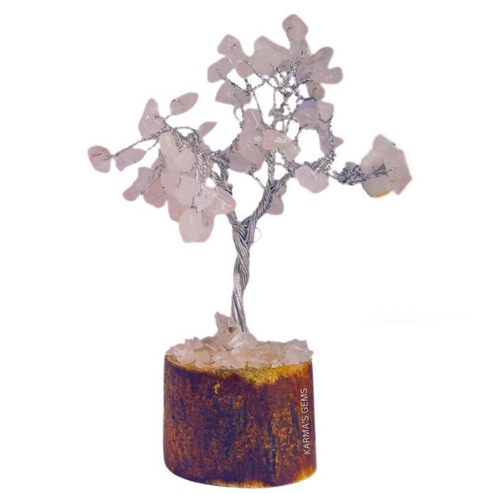 60 PERLES DE PIERRE DE QUARTZ ROSE EN FIL D'ARBRE