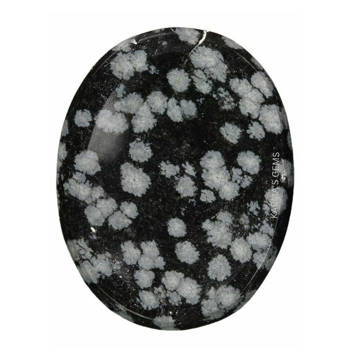 SNOWFLAKE OBSIDIAN WORRY THUMB STONE