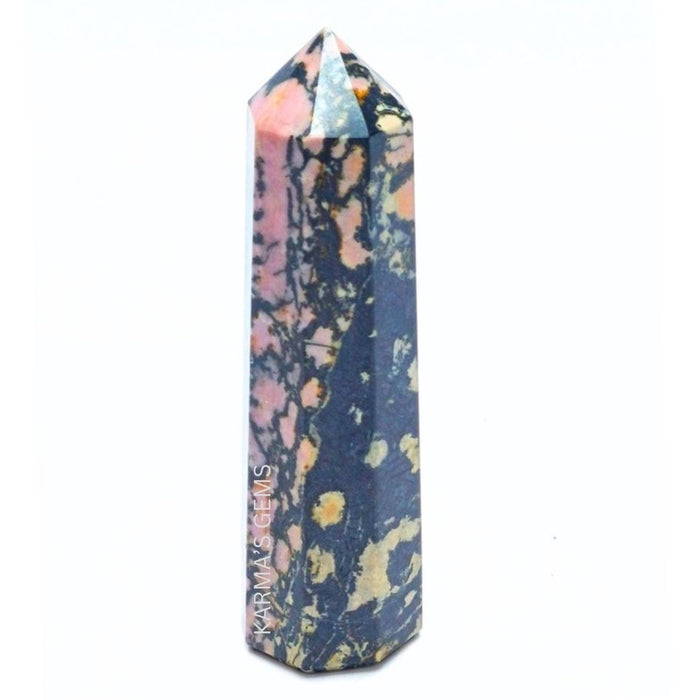 8 CORNER RHODONITE OBELISK