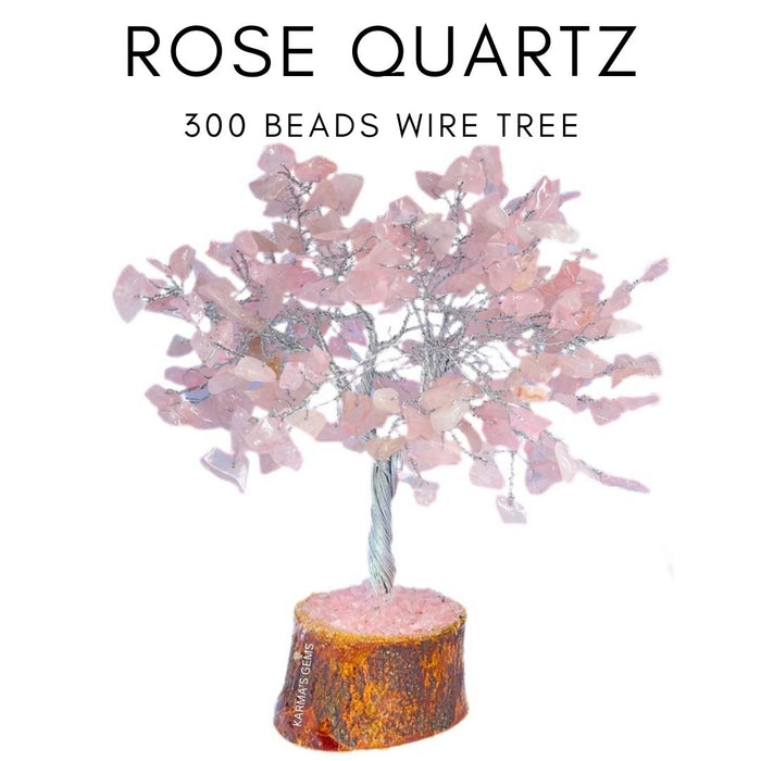 300 PERLES DE PIERRE DE QUARTZ ROSE EN FIL D'ARBRE